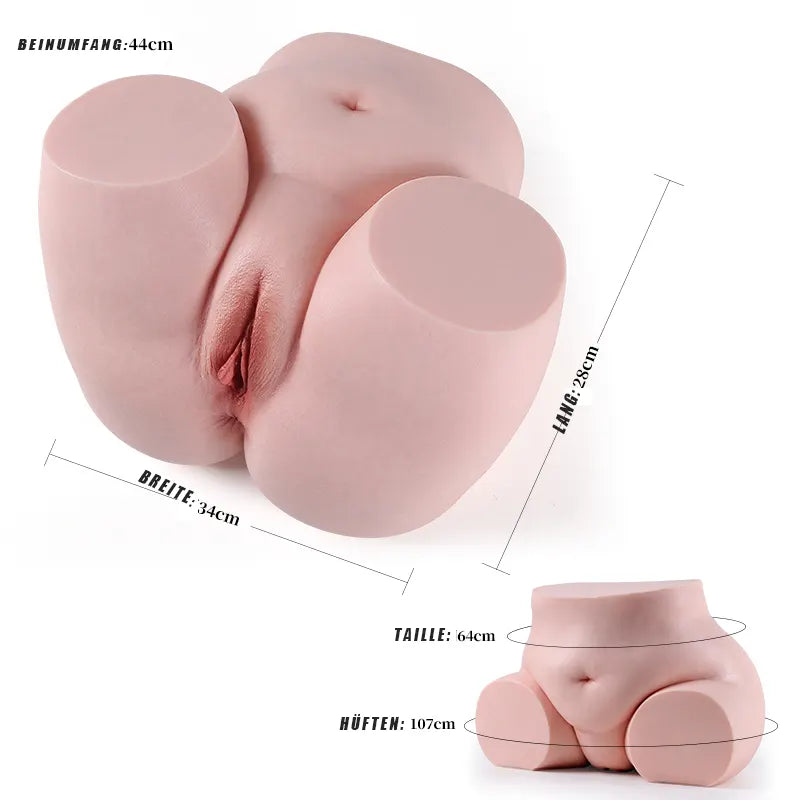 Linda: 14.5kg Weicher Vollsilikon-Po-Masturbator