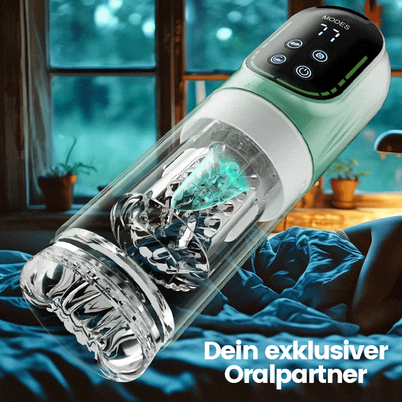 MT4: 4 IN 1 Stoßen Rotieren Saugen und Vibrieren Masturbator Cup für Männer