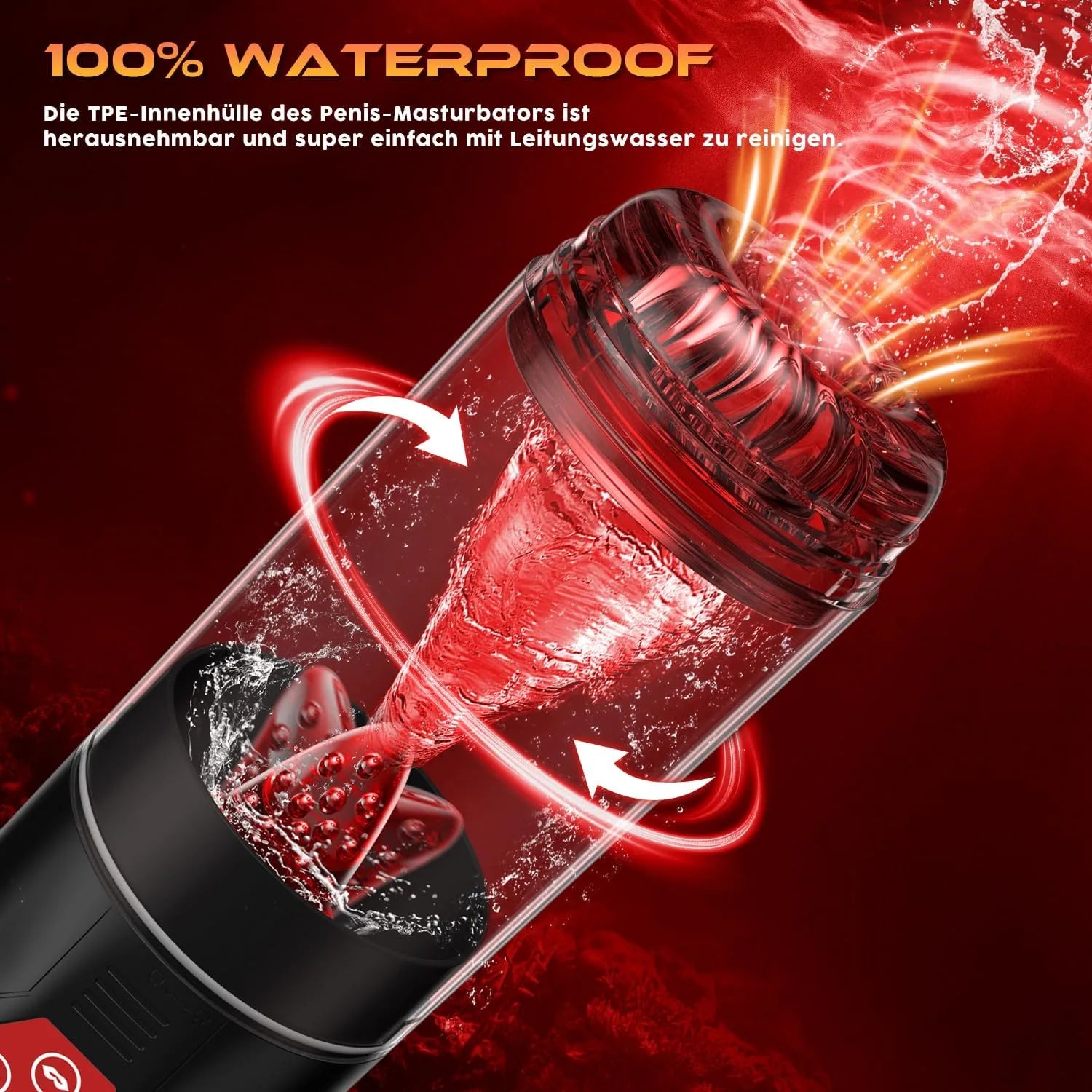 MS8plus:7 Modi Saugen & Vibrieren & Schieben & Rotieren Blowjob Masturbator