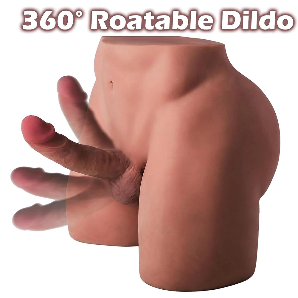 Jasmin:16.5kg großer männlicher Sexpuppentorso mit 7-Zoll-Dildo