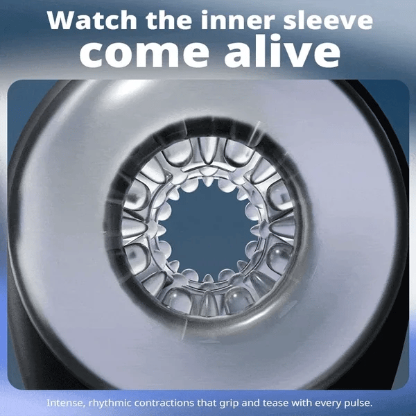 Freihändiger Masturbator, 9 Streicheleinheiten, 9 Vibrationen, Fernbedienung