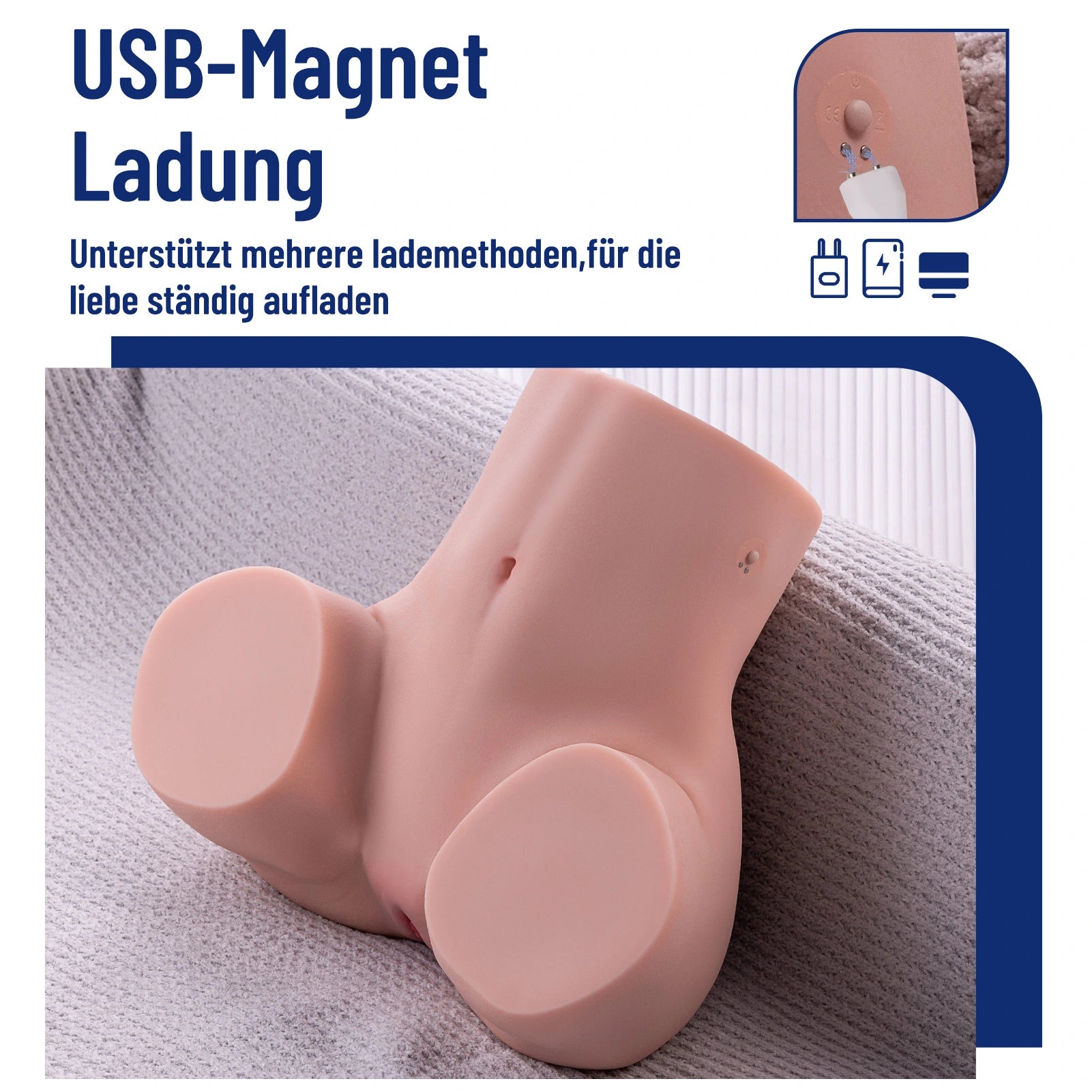 Gina - 15KG Elektrischer Big Ass Saug- und Quetsch- + Vibrationskanal + Stoßfunktion