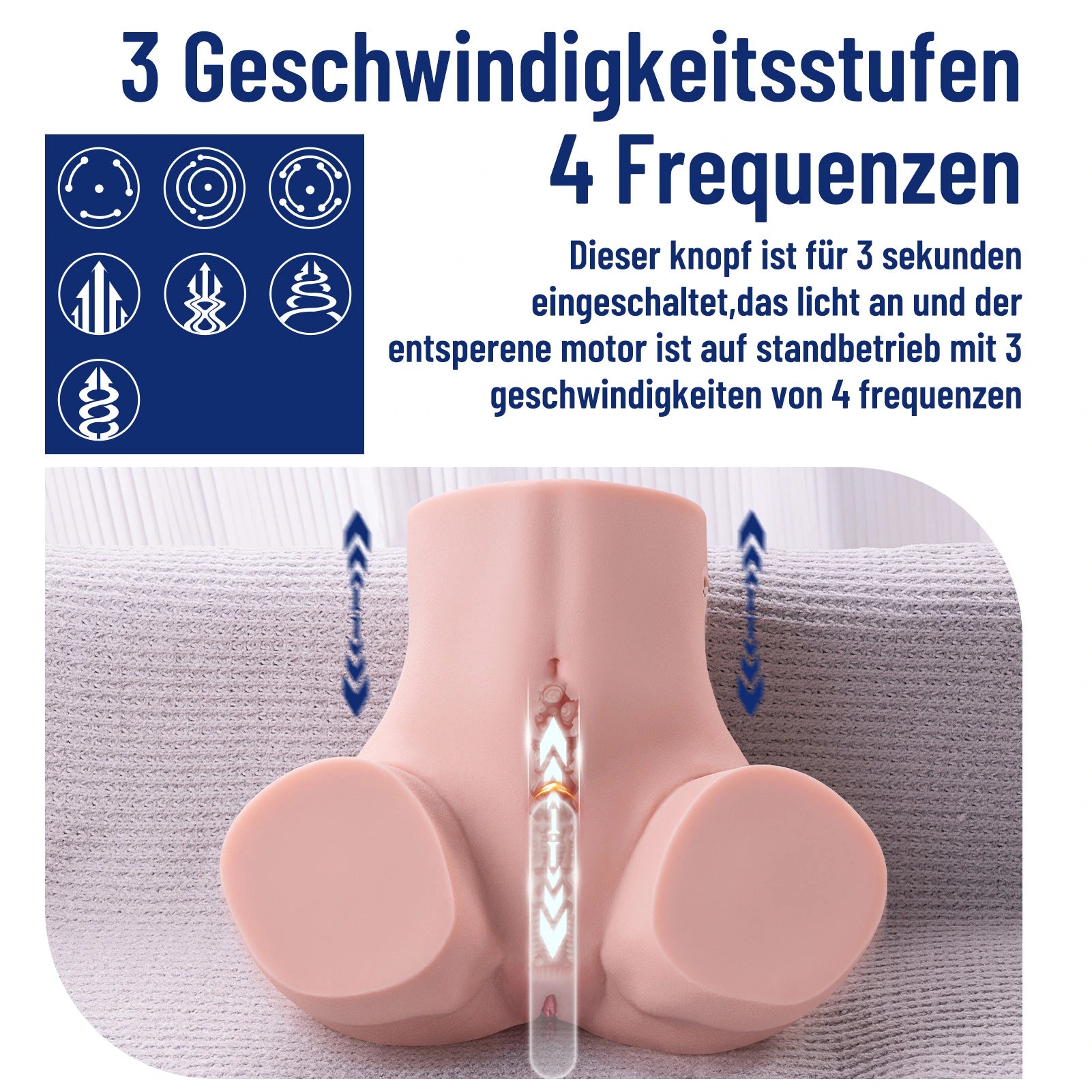 Gina - 15KG Elektrischer Big Ass Saug- und Quetsch- + Vibrationskanal + Stoßfunktion