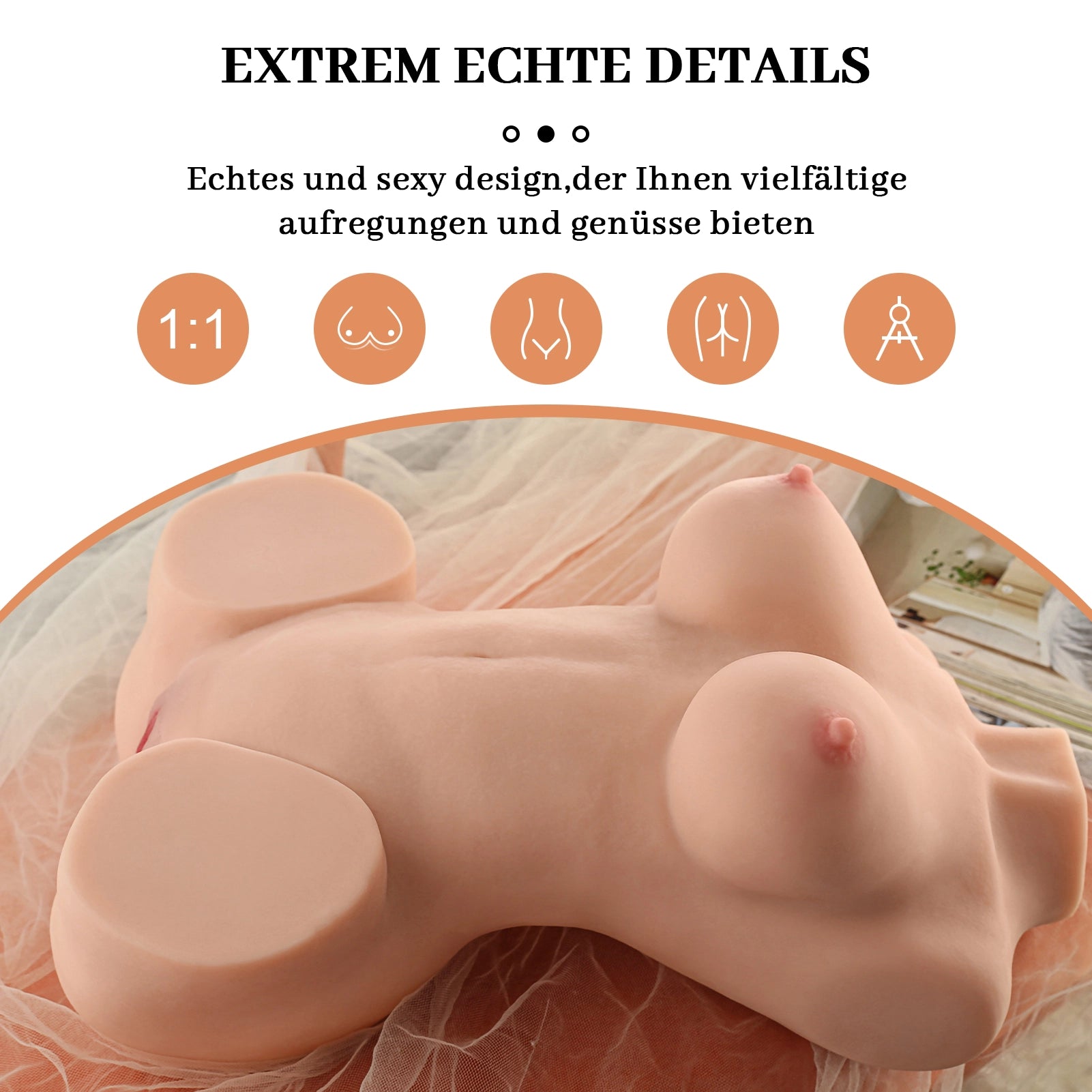 Greta: 4,5 kg, ultrarealistischer Frauentorso-Sexpuppe