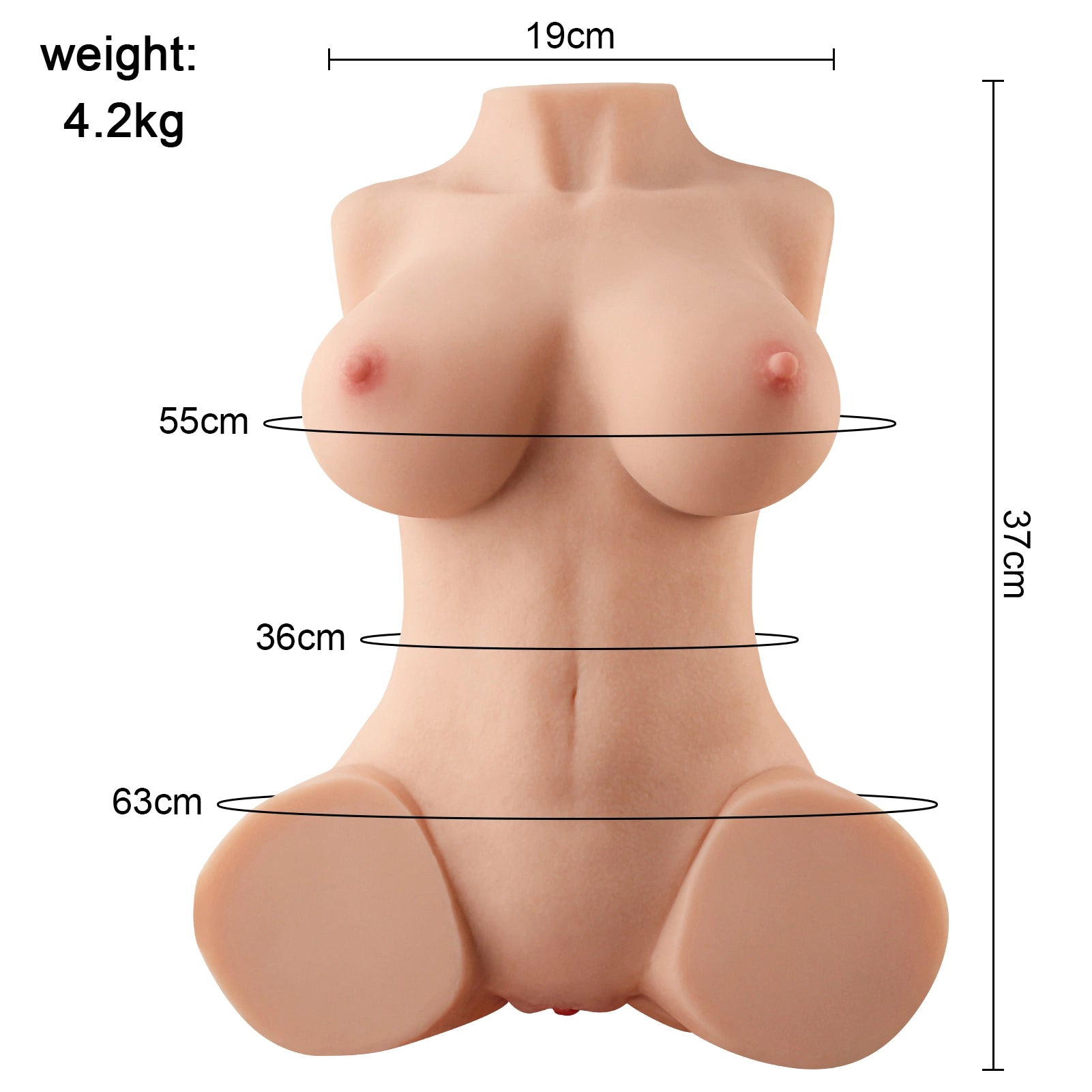 Greta: 4,5 kg, ultrarealistischer Frauentorso-Sexpuppe