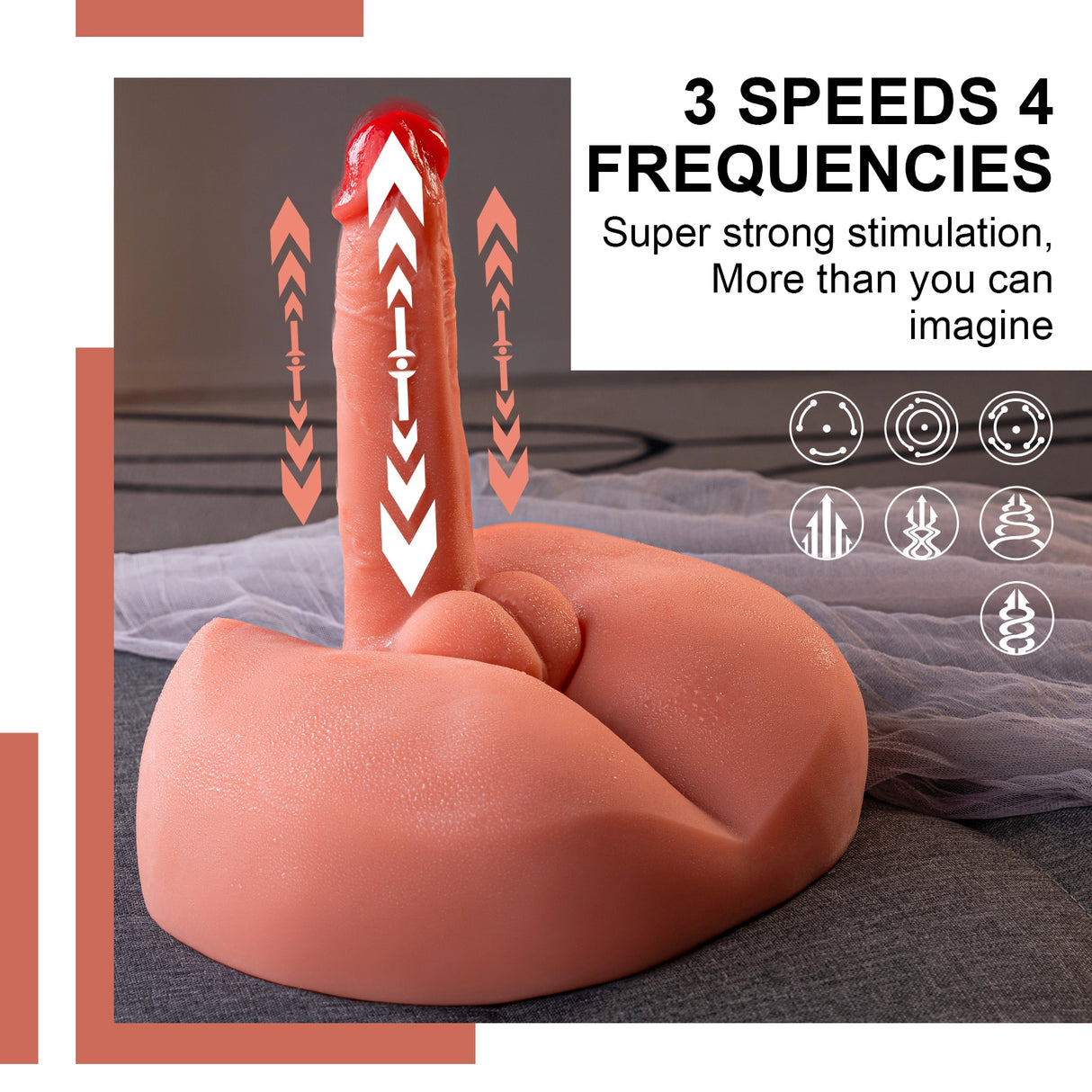 Honey: 3,2 kg Pulsierender Dildo mit Vibrationsfunktion