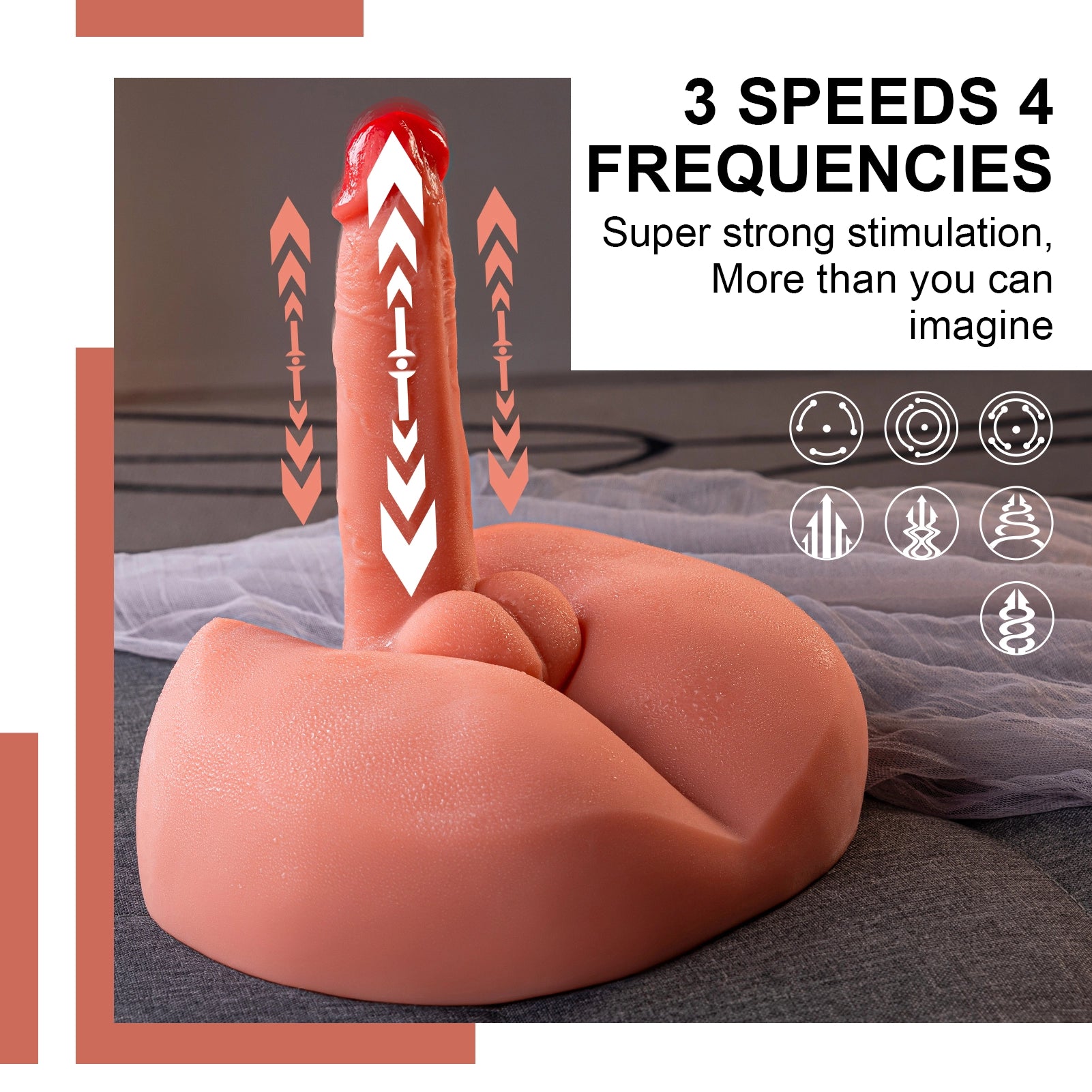 Honey: 3,2 kg Pulsierender Dildo mit Vibrationsfunktion