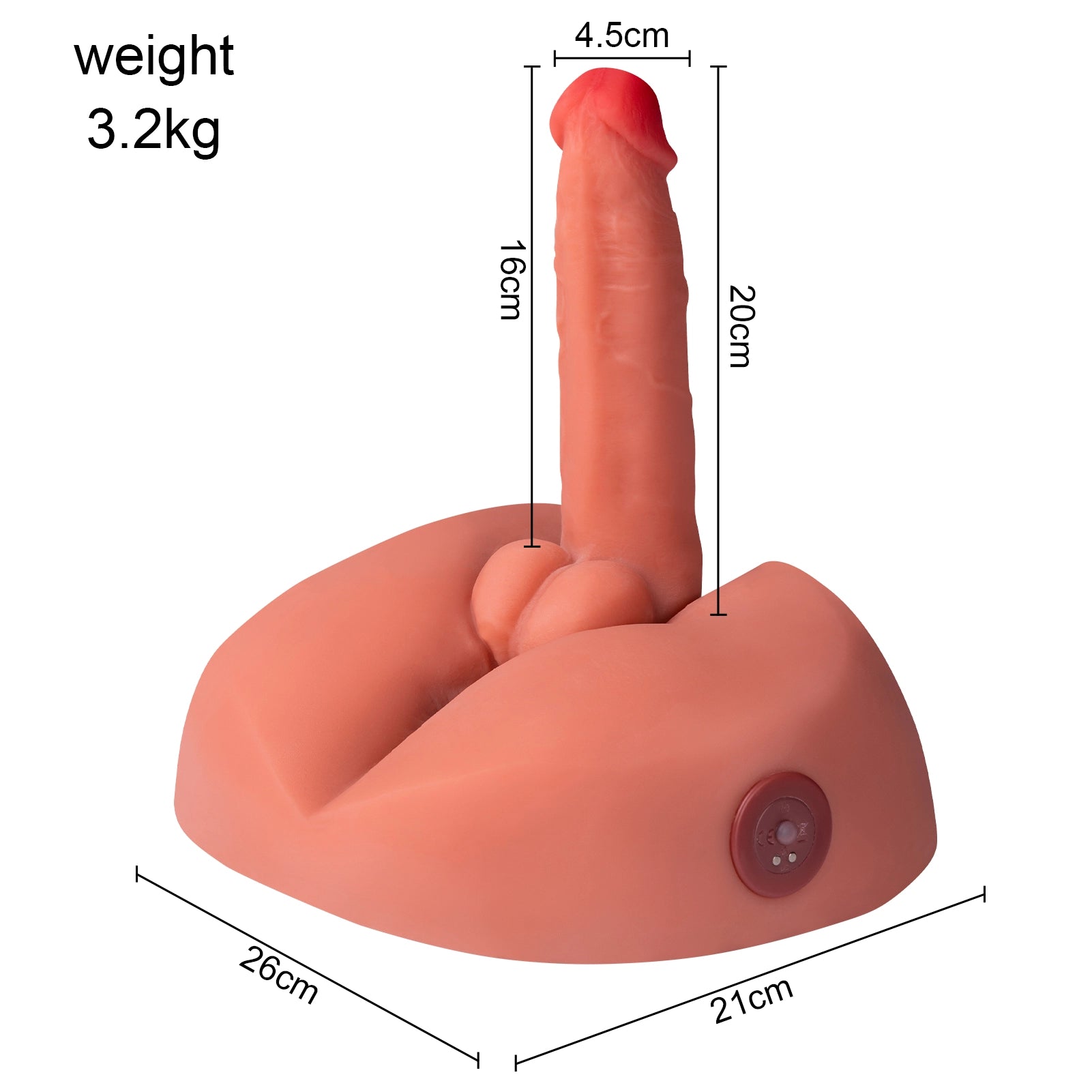 Honey: 3,2 kg Pulsierender Dildo mit Vibrationsfunktion