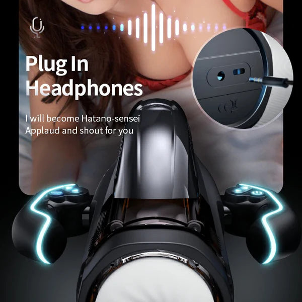 MS9:Leten Handheld Masturbator mit 10 Vibrations- & Saugmodi und Sprachausgabe