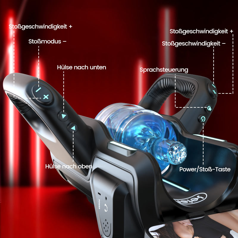 Leten Nr. 1:Vollautomatischer Quickshot Stroker mit 2 Sleeves, 10 Modi & 10 Geschwindigkeiten