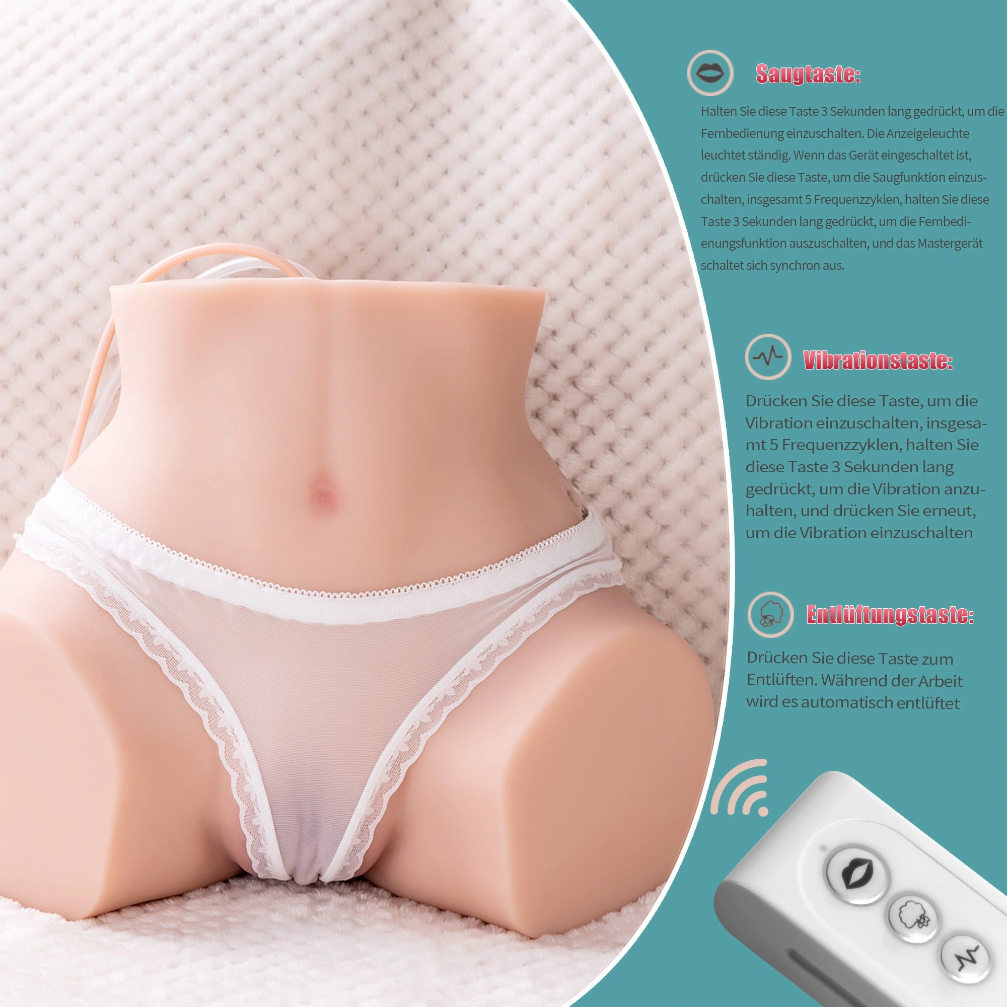 Lorna :5 kg Vibrations- und Saug-Po-Masturbator