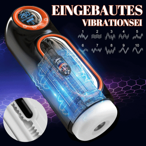 MT1 Aufgerüstet 10-Frequenz-Teleskop vibrierende Saugen Masturbation Tassen