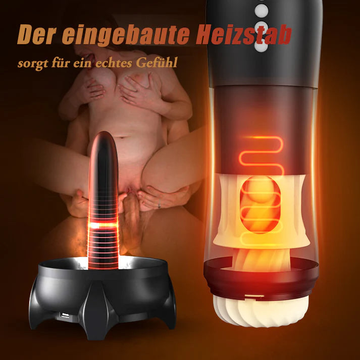 MT3: Rocket Cup Masturabtor 3 Rotierend 5 Vibrierend Dehnbar & Heizen