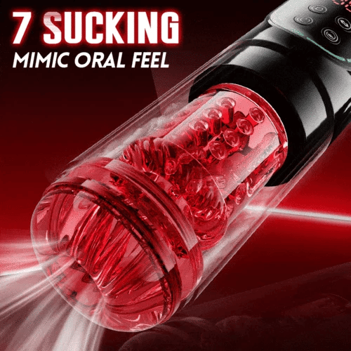 MT4PRO:Wasserdichter Blowjob-Masturbator mit App-Steuerung, Stoß-, Rotations-, Saug- und Vibrationsfunktion