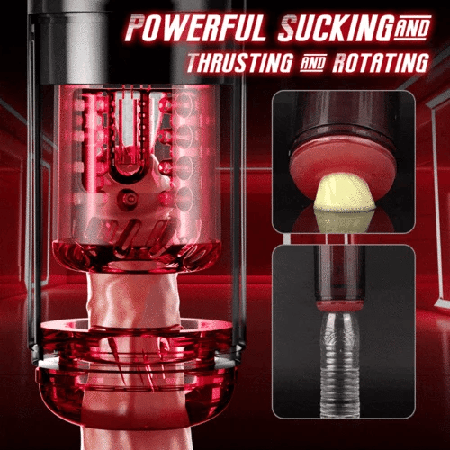 MT4PRO:Wasserdichter Blowjob-Masturbator mit App-Steuerung, Stoß-, Rotations-, Saug- und Vibrationsfunktion
