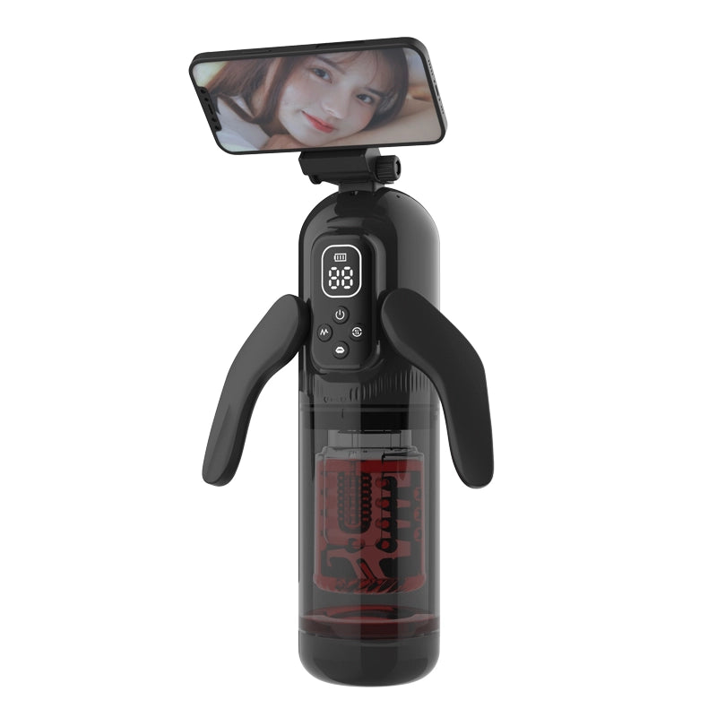 MT4 Plus: 6-in-1 Blowjob Maschine mit Rotation, Vibration, Saugfunktion, Schubbewegung, Handgriff und Halterung