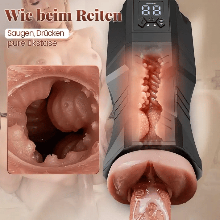 MV10:5 Saugstufen 9 Vibrationsmodi groß Realistischer Masturbator