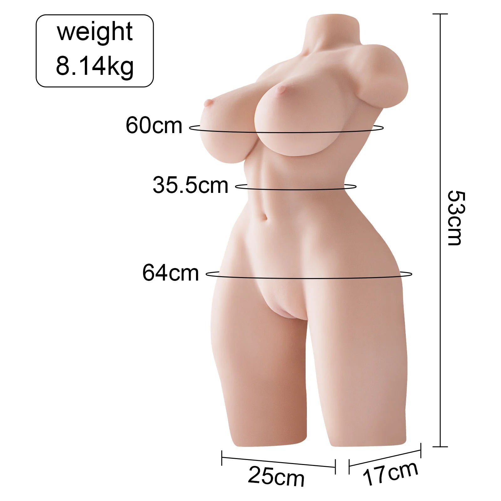 Nora: 9 kg Halbkörper weicher Sexpartner Torso
