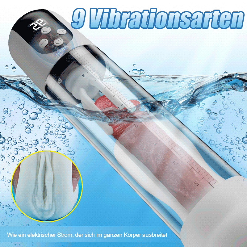 MT12 5 Saugmodi 9 Vibrationsmodi Vakuumsaugung Glans Massager Penis Pumpe