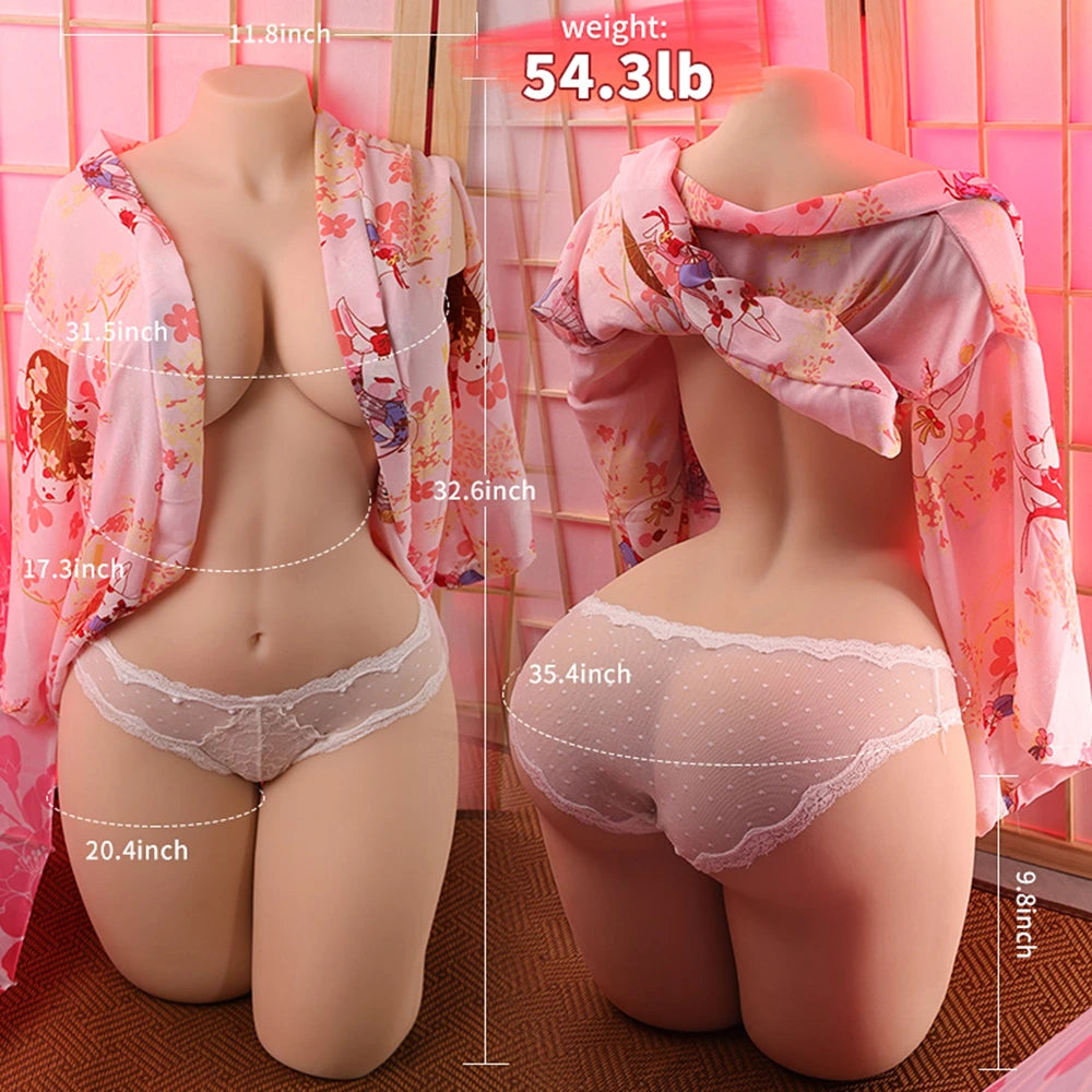 Masturbador de muñeca sexual de tamaño completo de 24,63 kg con pechos grandes