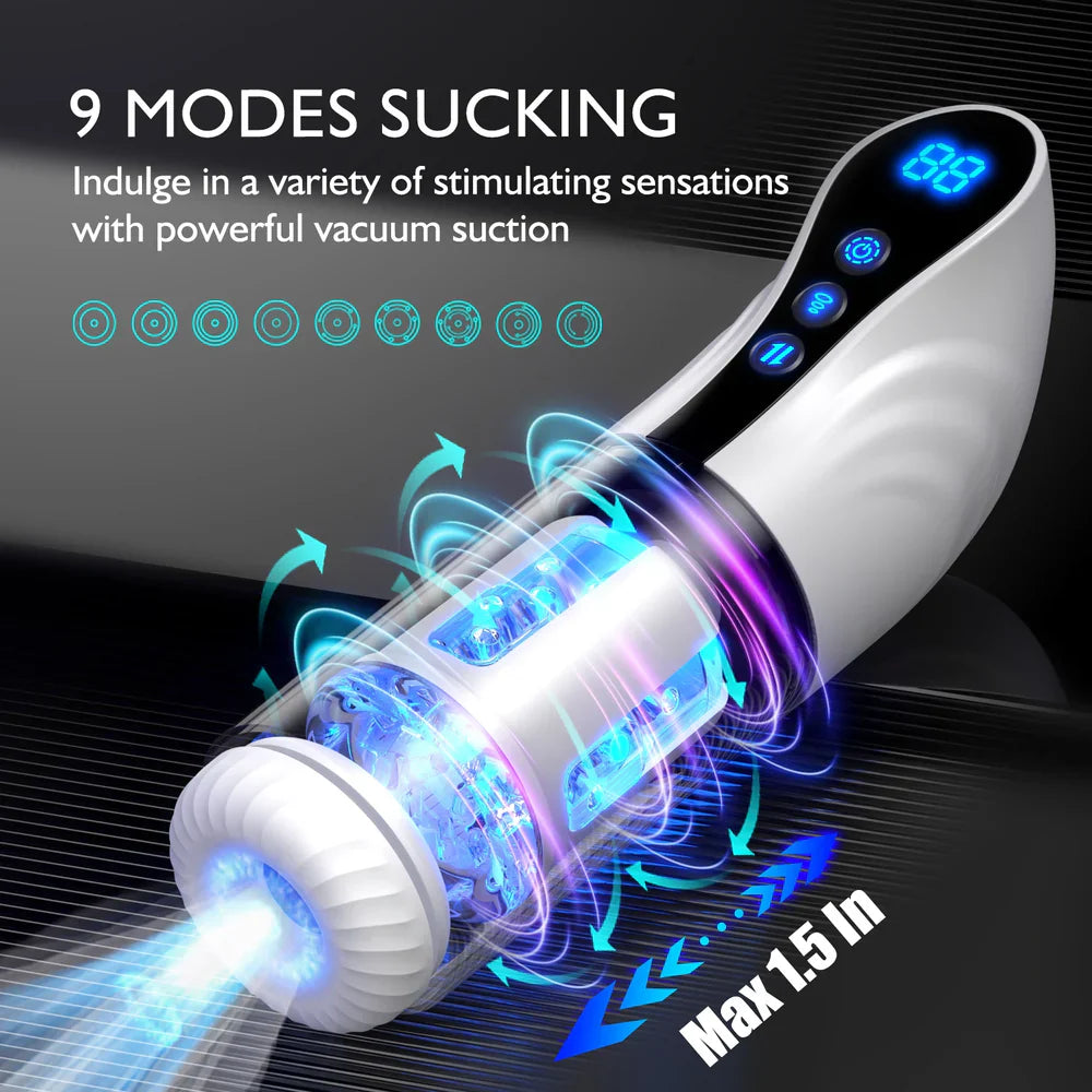 MT17: Auto Blowjob Stroker mit 9 Saug-, Rotations- und Stoßmodi