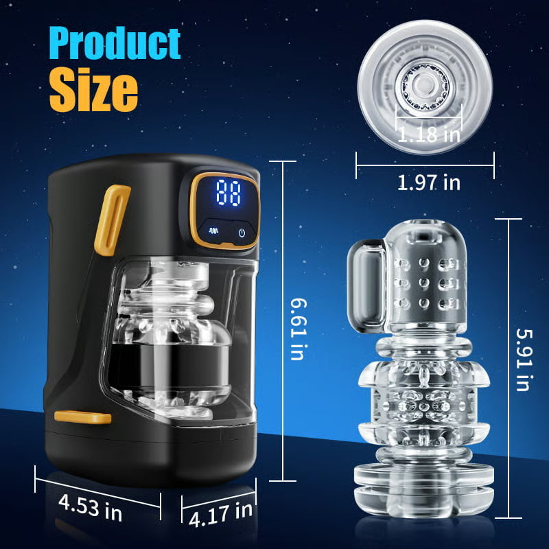 MT2: Tragbarer 9 Stoß- & Vibrationsfreihändiger Männlicher Stroker