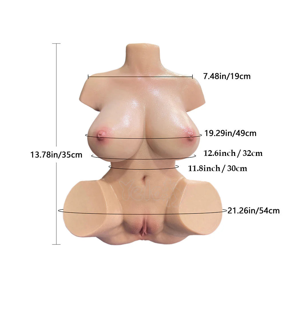 Monica:4,35 kg Silikon Sex Torso Material Jelly Super Weiche Brust
