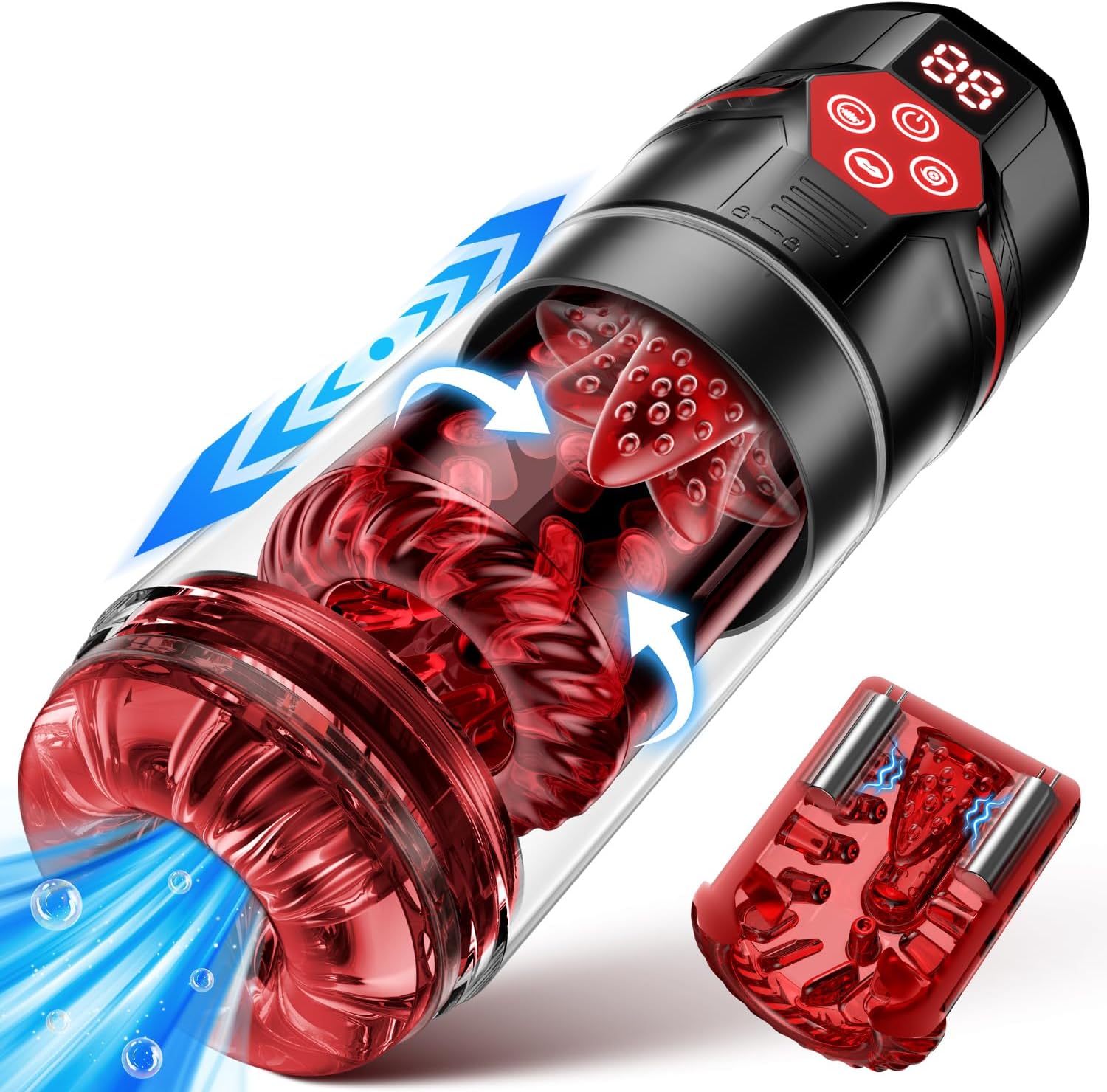 MS8plus：7 Modi Saugen & Vibrieren & Schieben & Rotieren Blowjob Masturbator