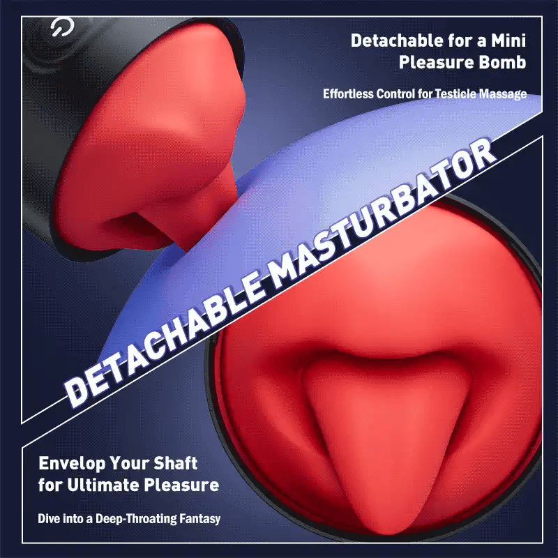MT10: App-gesteuertes Blowjob-Mundspielzeug mit 9 Zungenleck- und Vibrationsmodi
