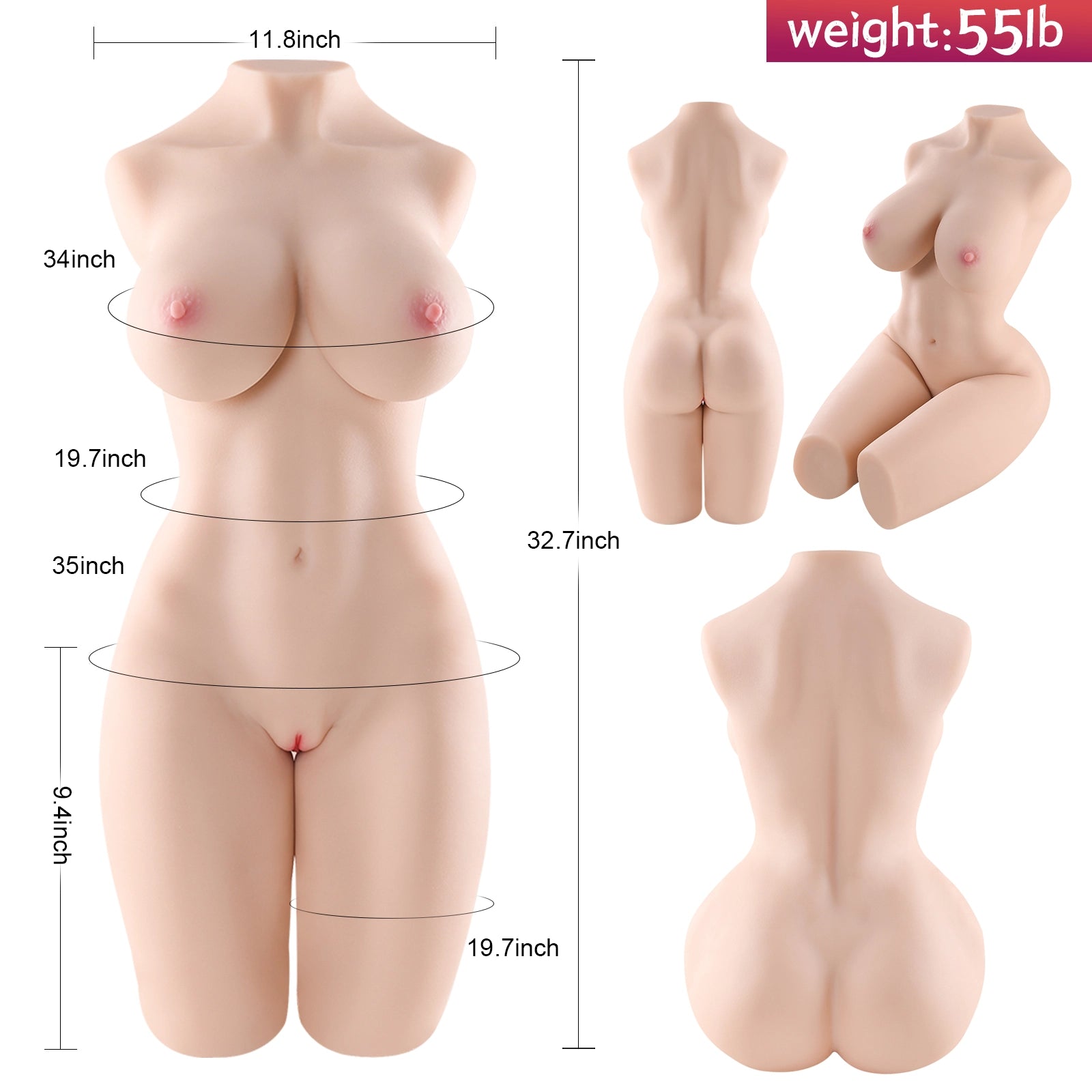 Aaliyah-25kg Großer weiblicher Sextorso
