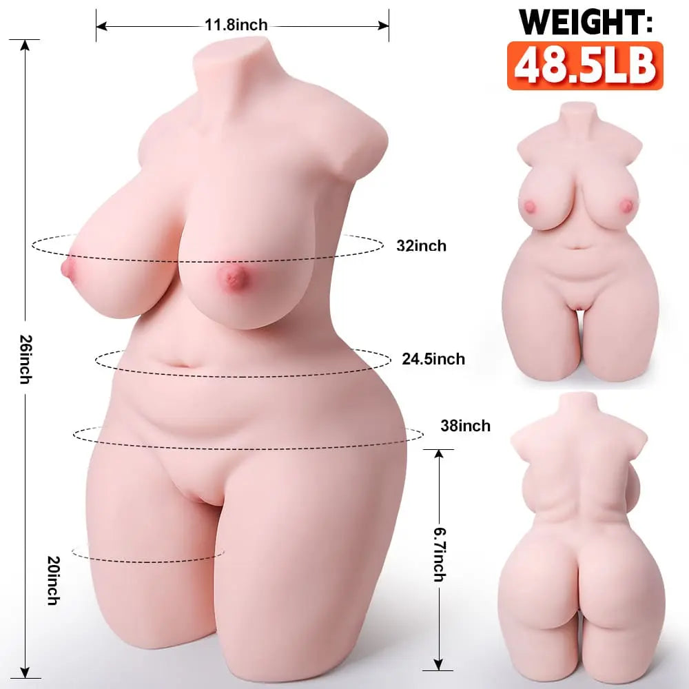 Kurvig：22KG Realistischer Frauentorso – Großbrüstig & Kurvig