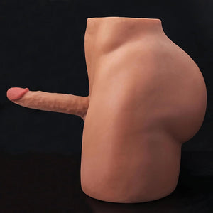 Torso de muñeca sexual masculina grande de 16,5 kg con consolador de 7 pulgadas 