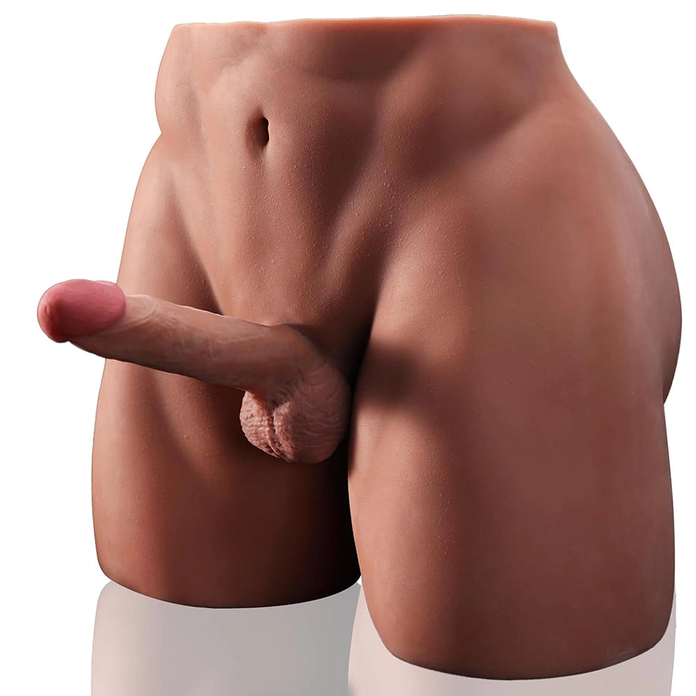 Torso de muñeca sexual masculina grande de 16,5 kg con consolador de 7 pulgadas 