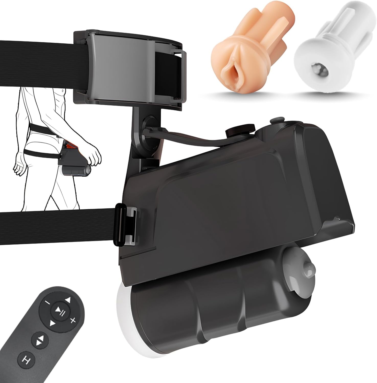 Elektrischer Handfreier Masturbator für Männer mit 10 Modi & 2 Austauschbaren Cups