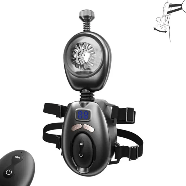 Freihändiger Masturbator, 9 Streicheleinheiten, 9 Vibrationen, Fernbedienung