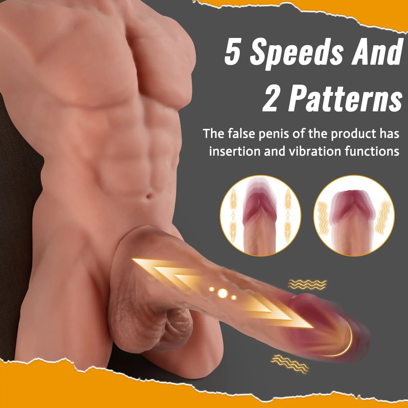 Jameson - 4.1KG Torsodildo Mit Teleskopischer Vibration und Abnehmbarem Dildo