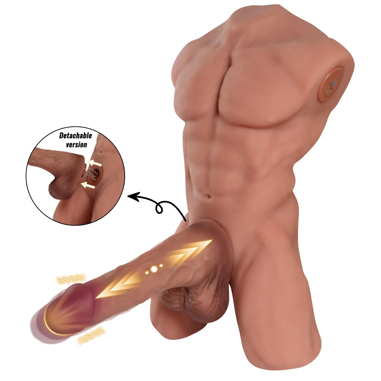 Jameson - 4.1KG Torsodildo Mit Teleskopischer Vibration und Abnehmbarem Dildo