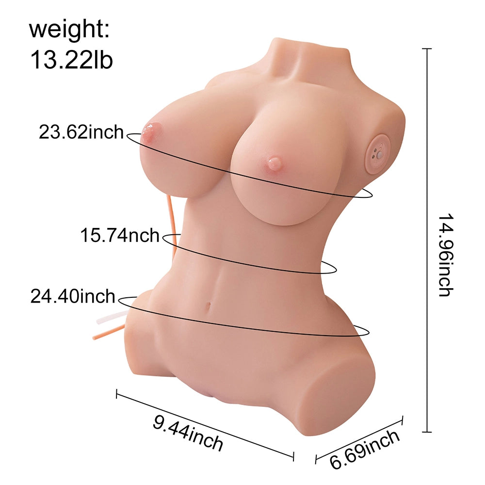 Laura-5.99kg Beste Vibrierende Und Saugende Sexpuppe Torso Für Männer