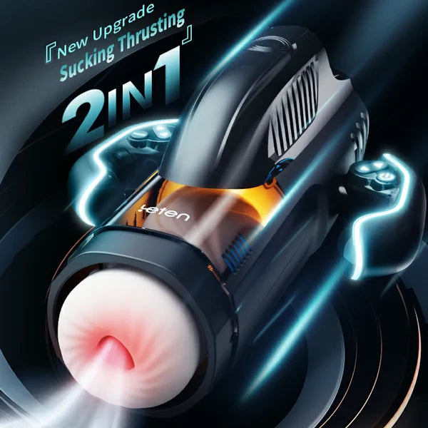 MT9：Leten Handheld Masturbator mit 10 Vibrations- & Saugmodi und Sprachausgabe