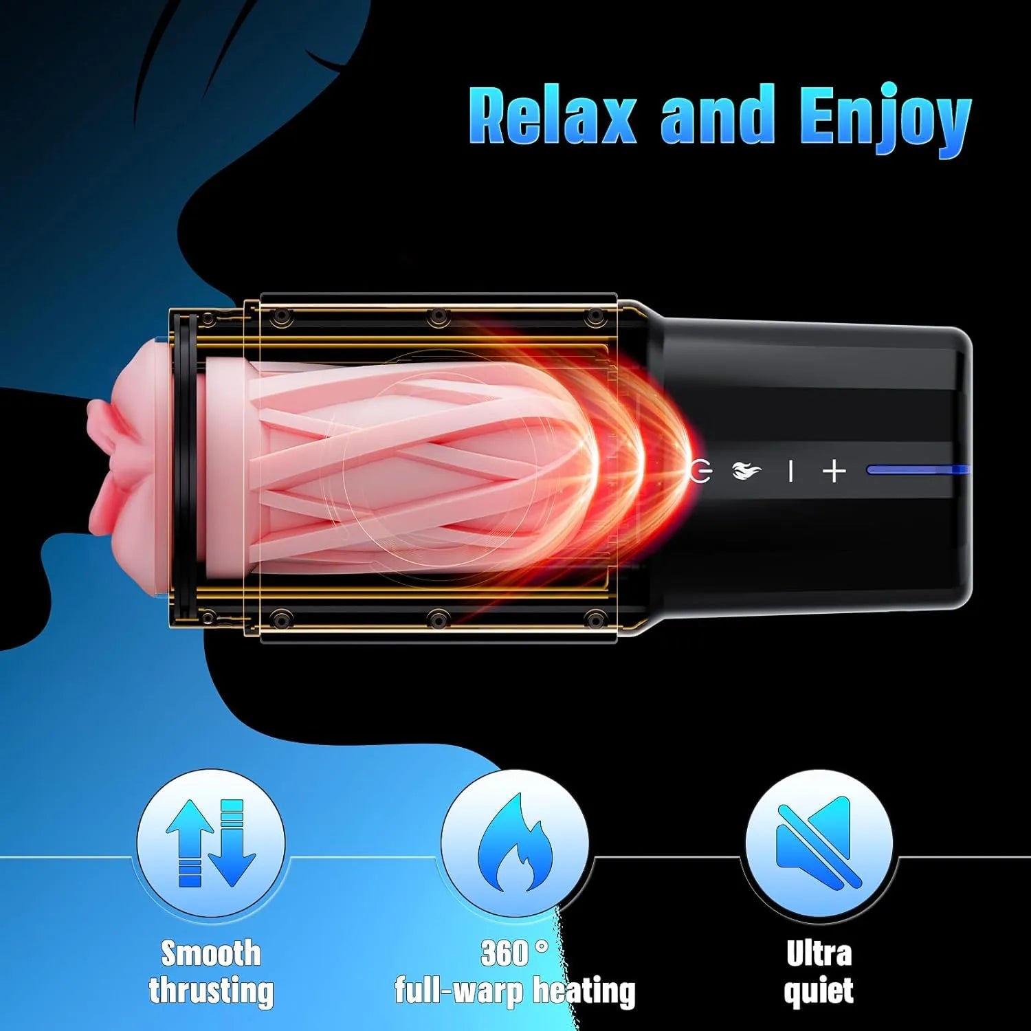 Leten Neu: Heizung Männlicher Masturbator mit real Vagina Sleeve