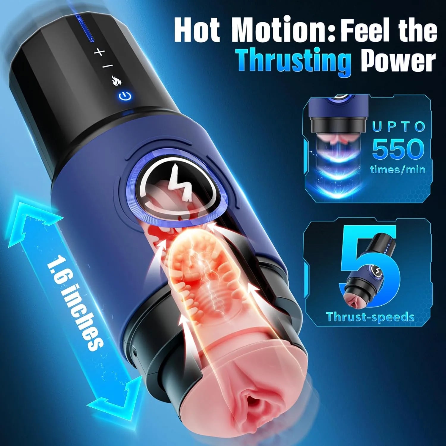 Leten Neu: Heizung Männlicher Masturbator mit real Vagina Sleeve