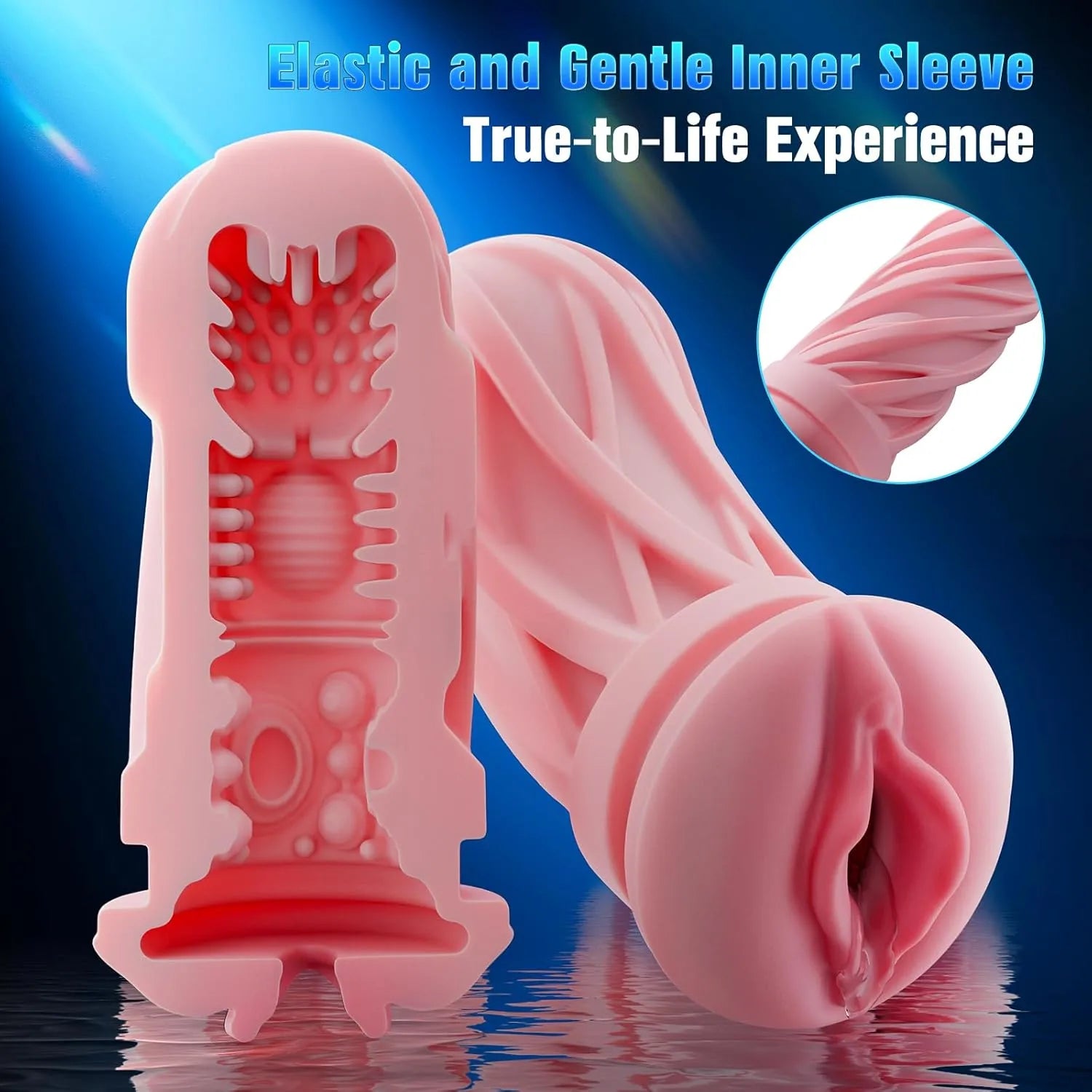 Leten Neu: Heizung Männlicher Masturbator mit real Vagina Sleeve