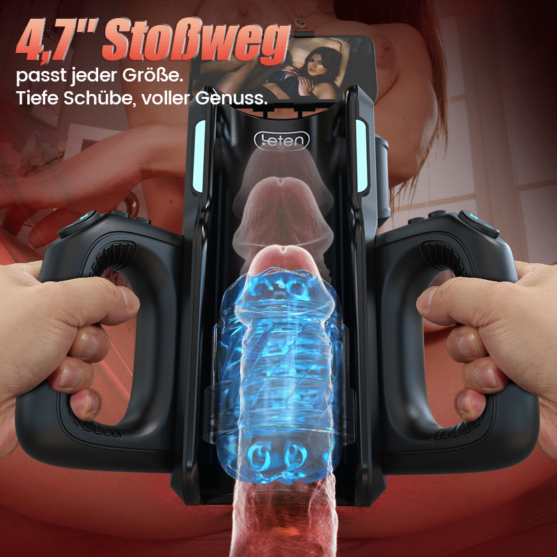 Leten Nr. 1：Vollautomatischer Quickshot Stroker mit 2 Sleeves, 10 Modi & 10 Geschwindigkeiten