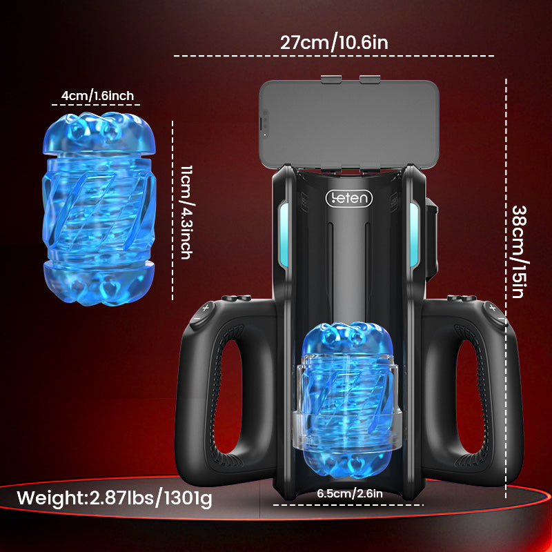 Leten Nr. 1：Vollautomatischer Quickshot Stroker mit 2 Sleeves, 10 Modi & 10 Geschwindigkeiten