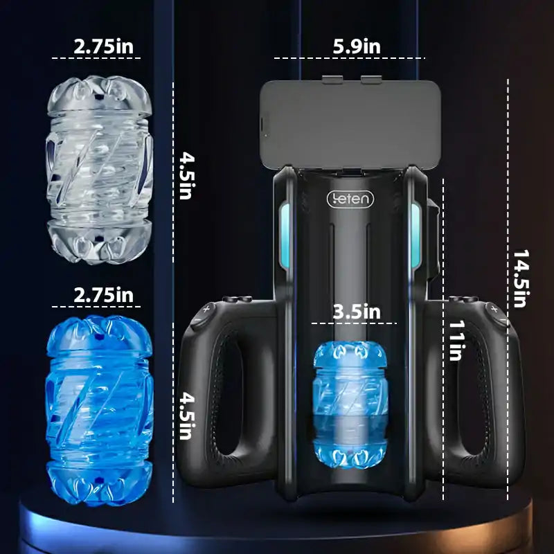 Leten Nr. 1：Vollautomatischer Quickshot Stroker mit 2 Sleeves, 10 Modi & 10 Geschwindigkeiten