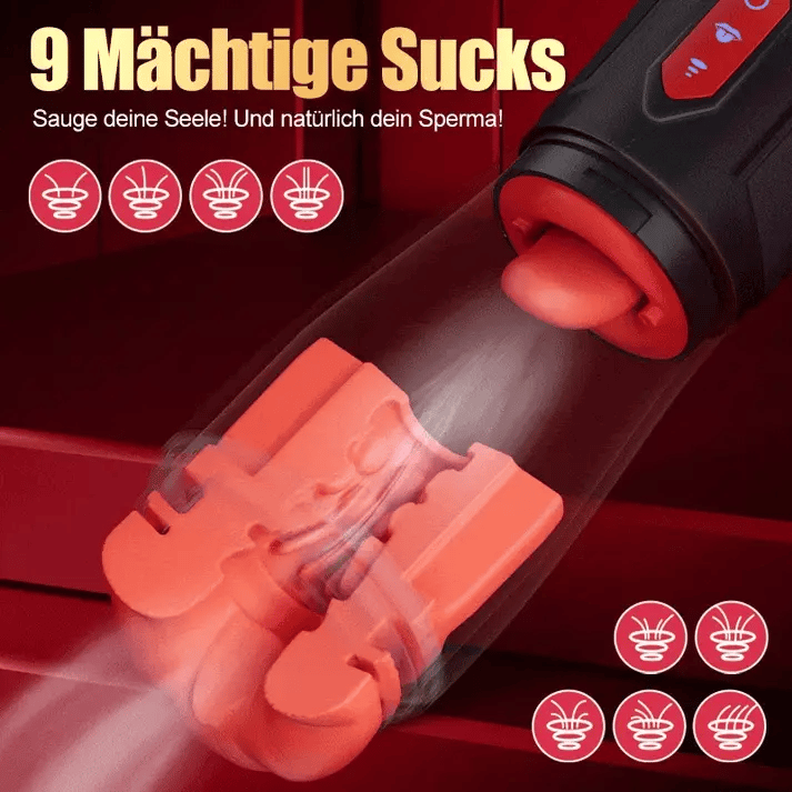 MS8：9 Vibrierende, 9 Saugende, 9 Rotierende, Hörbare Blowjob Masturbator mit Ko