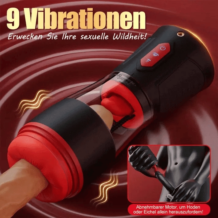 MS8：9 Vibrierende, 9 Saugende, 9 Rotierende, Hörbare Blowjob Masturbator mit Ko