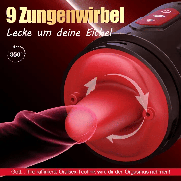 MS8：9 Vibrierende, 9 Saugende, 9 Rotierende, Hörbare Blowjob Masturbator mit Ko