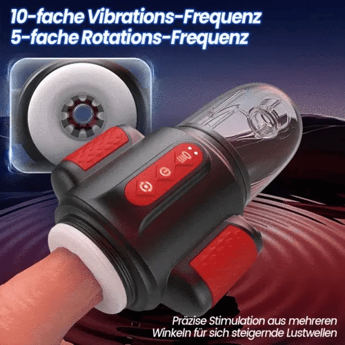 MT16：Sturmwirbel - 5-frequenz Wasserspray + 10-frequenz Vibration + 5-frequenz Rotation, Doppelte Eichelstimulation