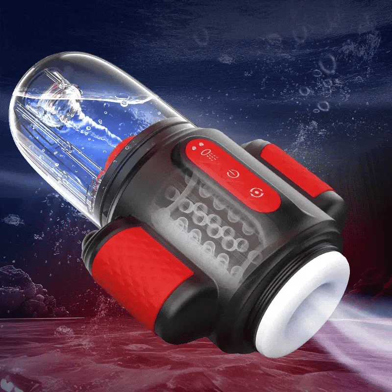 MT16：Sturmwirbel - 5-frequenz Wasserspray + 10-frequenz Vibration + 5-frequenz Rotation, Doppelte Eichelstimulation